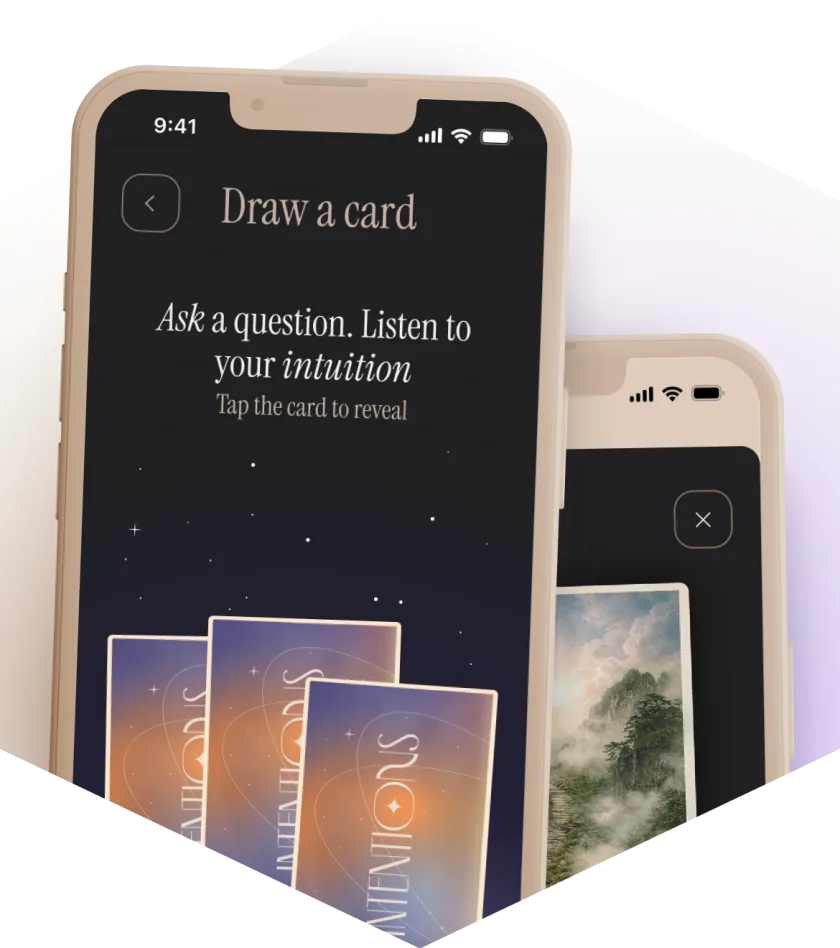 Metaphorical Cards screen in the Intentions app