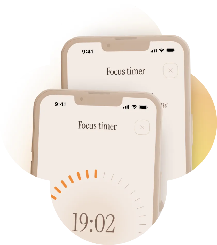 Focus Timer screen in the Intentions app