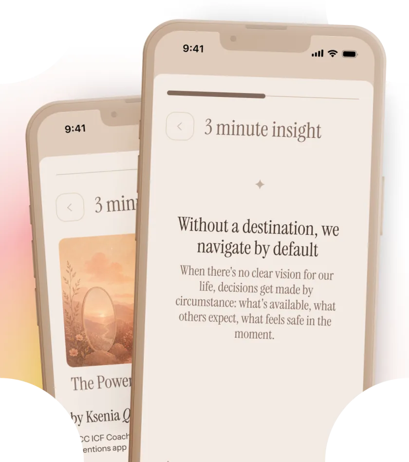 3-Minute Insights screen in the Intentions app